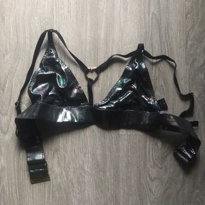 Silver Bralette with heart